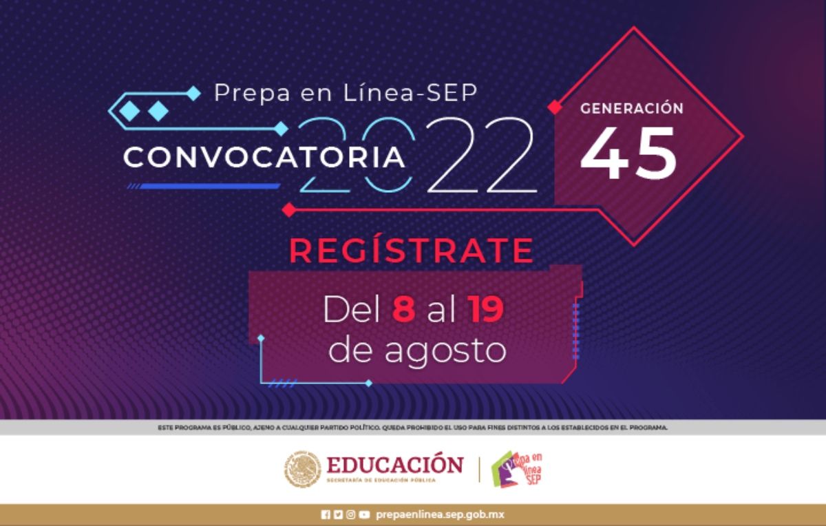 PREPA EN LÍNEA-SEP CONVOCATORIA 2022, GENERACIÓN 45